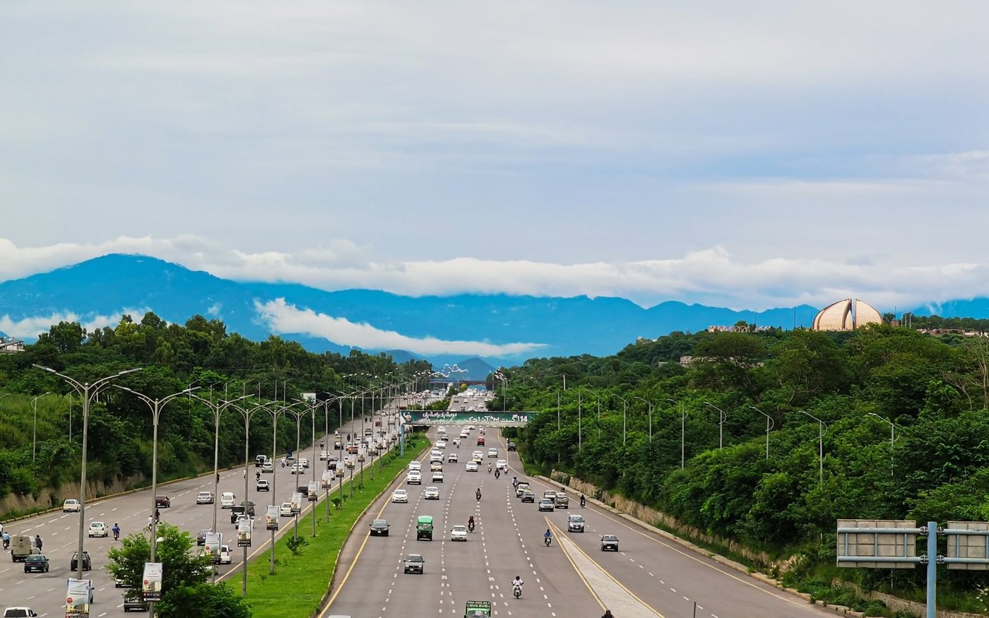 Kashmir Highway toward the northern hills of Islamabad