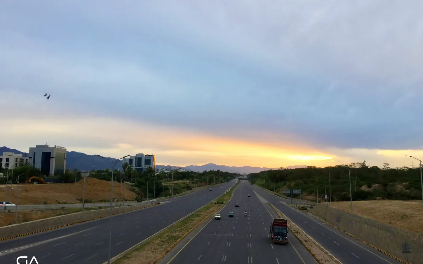 Kashmir Highway toward the northern hills of Islamabad